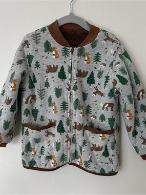 Forest Animal and Sherpa Reversible Jacket